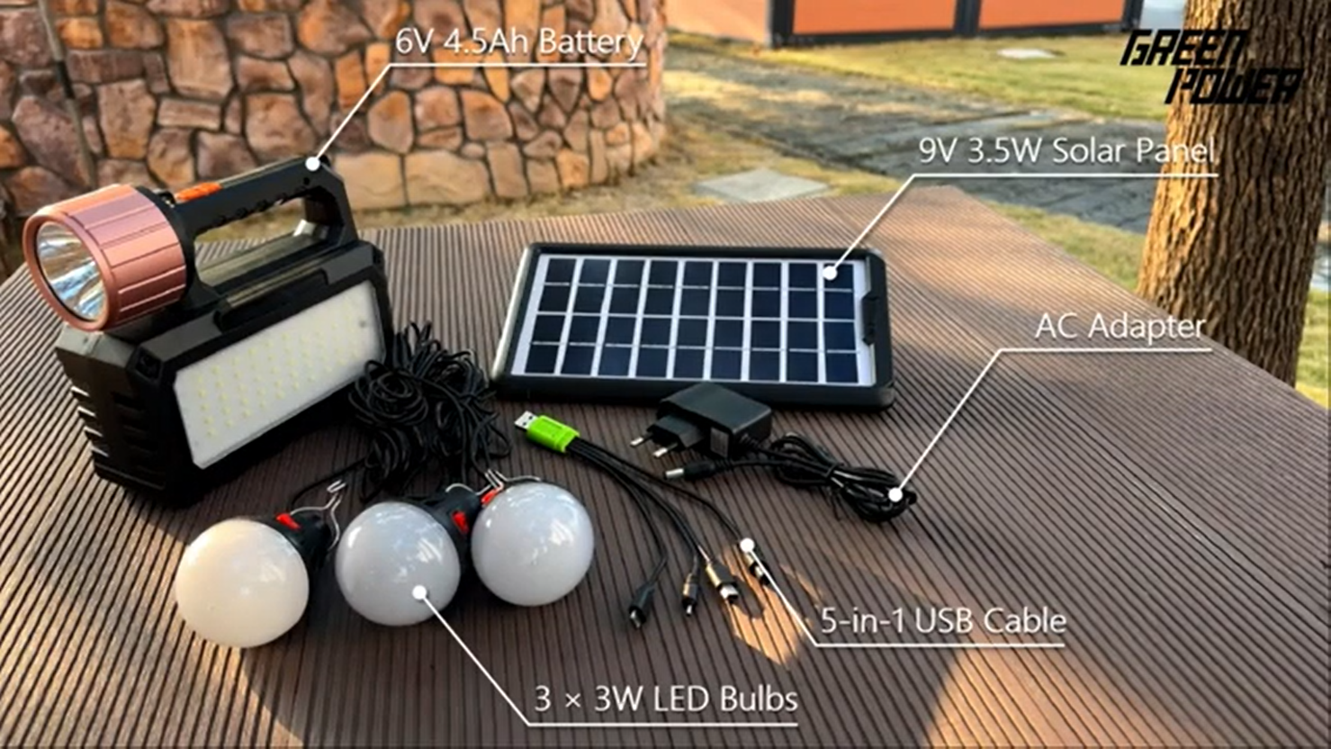 GP 0118B Newest Handheld Solar Lighting Kits – SOS Safety Beacons & More!